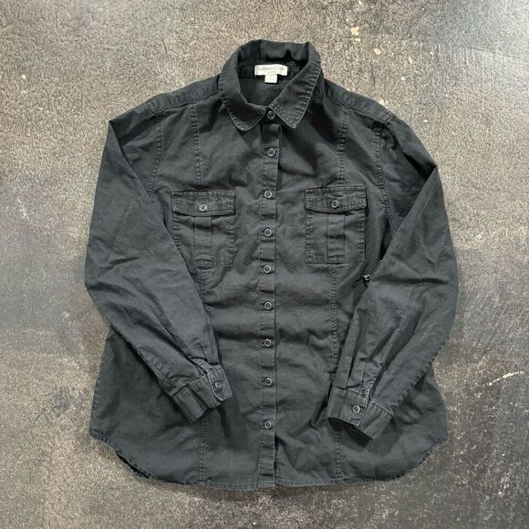 Coldwater Creek Women’s Petite Size Large Button Up Shirt Linen Blend Casual - Picture 3 of 10